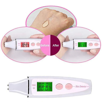 LCD Precise Detector Digital Skin Oil Moisture Tester for Face Care Bio Technology Sensor Lady Beauty Tool Women Spa Monitor