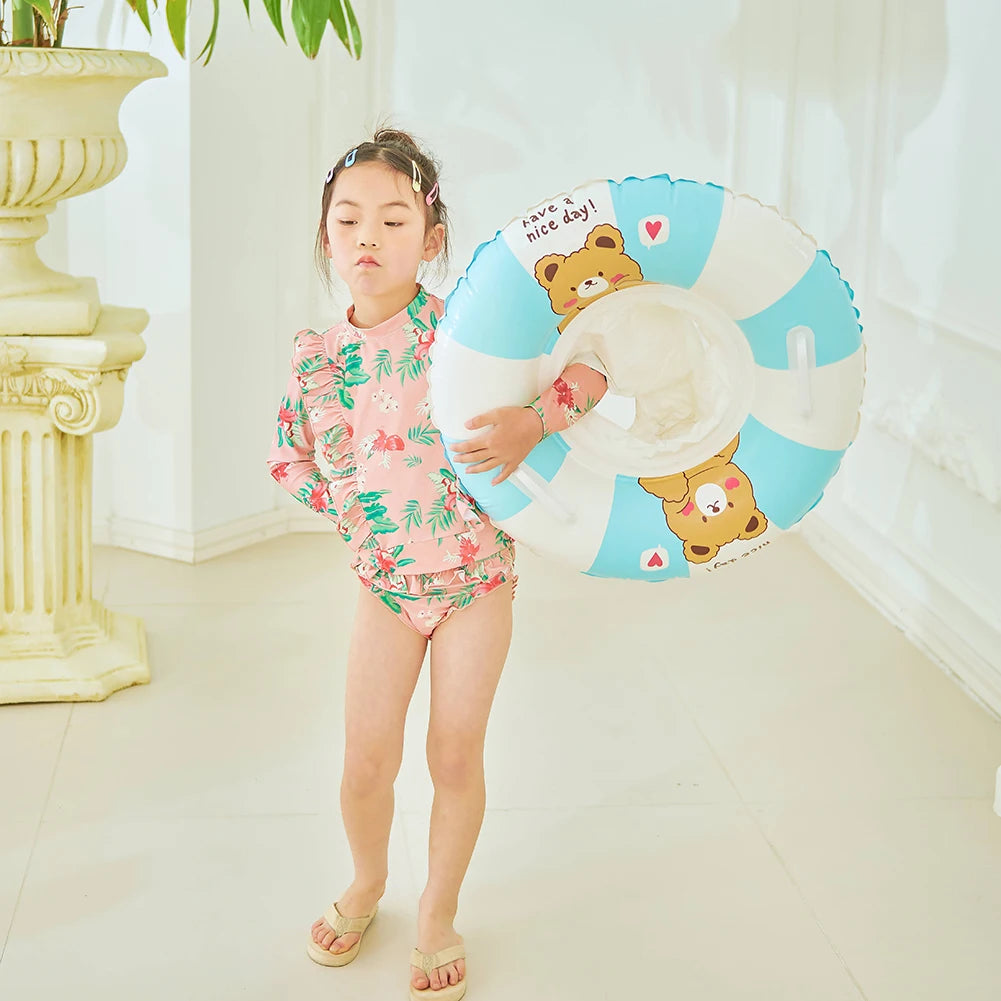 Children's Inflatable Swimming Floating Mat Inflatable Swimming Ring Pool Mat Air Mattresses Lifebelt Swimming Pool Accessories