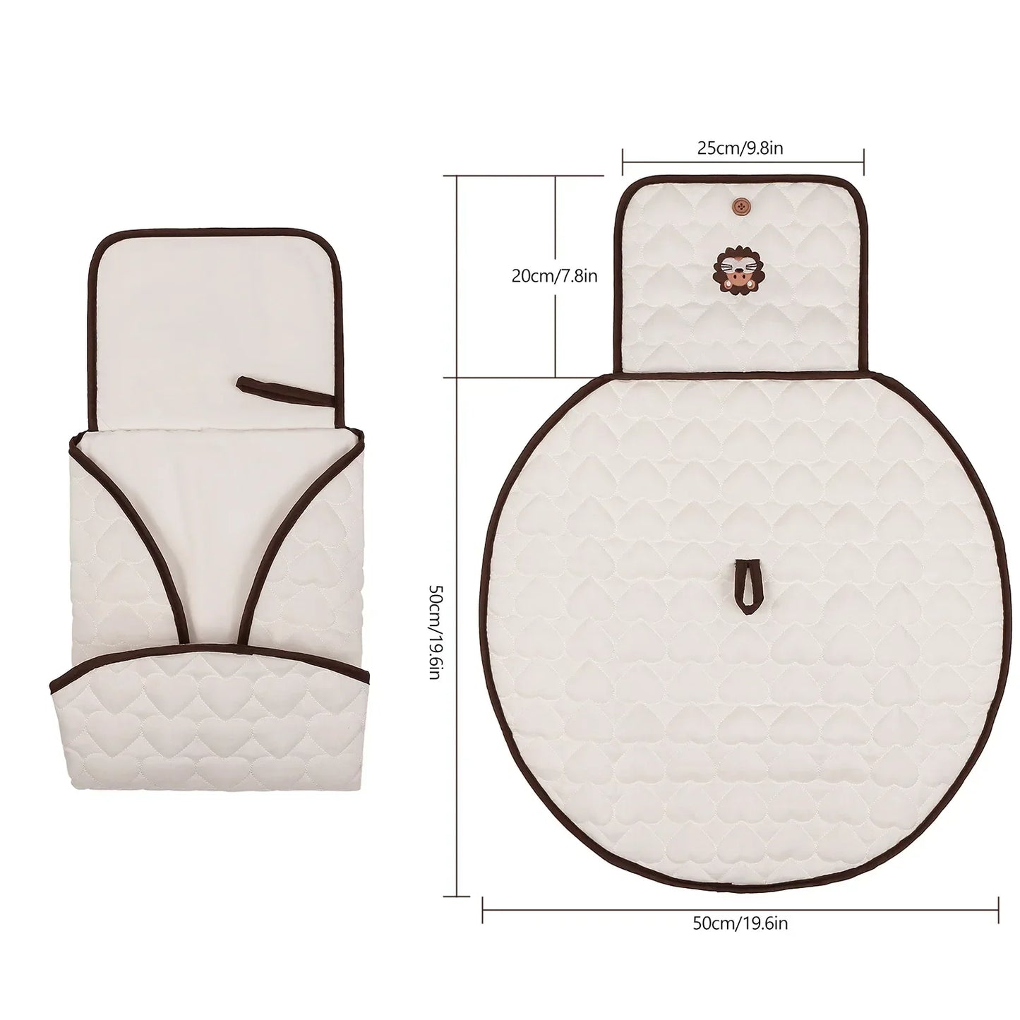 Baby Foldable Diaper Changer Baby Changing Mat Waterproof Changing Pad Portable Diaper Bag Newborn Bedding Supplies Storage Bags