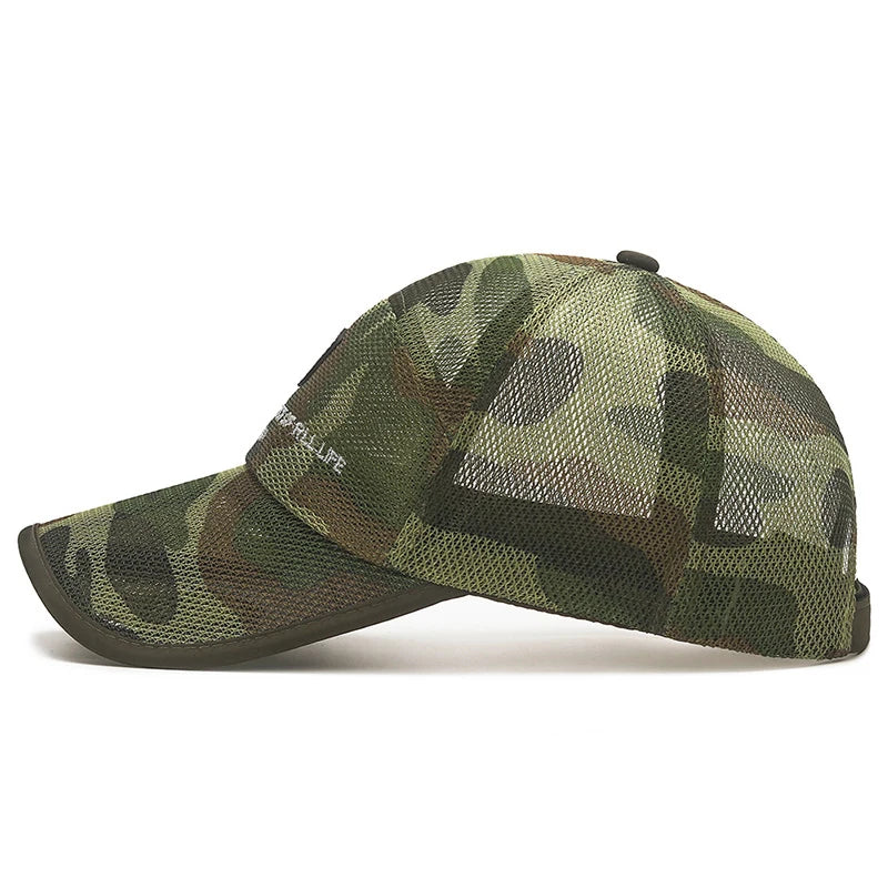 Outdoor Camouflage Mesh Baseball Cap Men Cap Summer Unisex Men And Women Camo Baseball Cap Trucker Hat Casquett