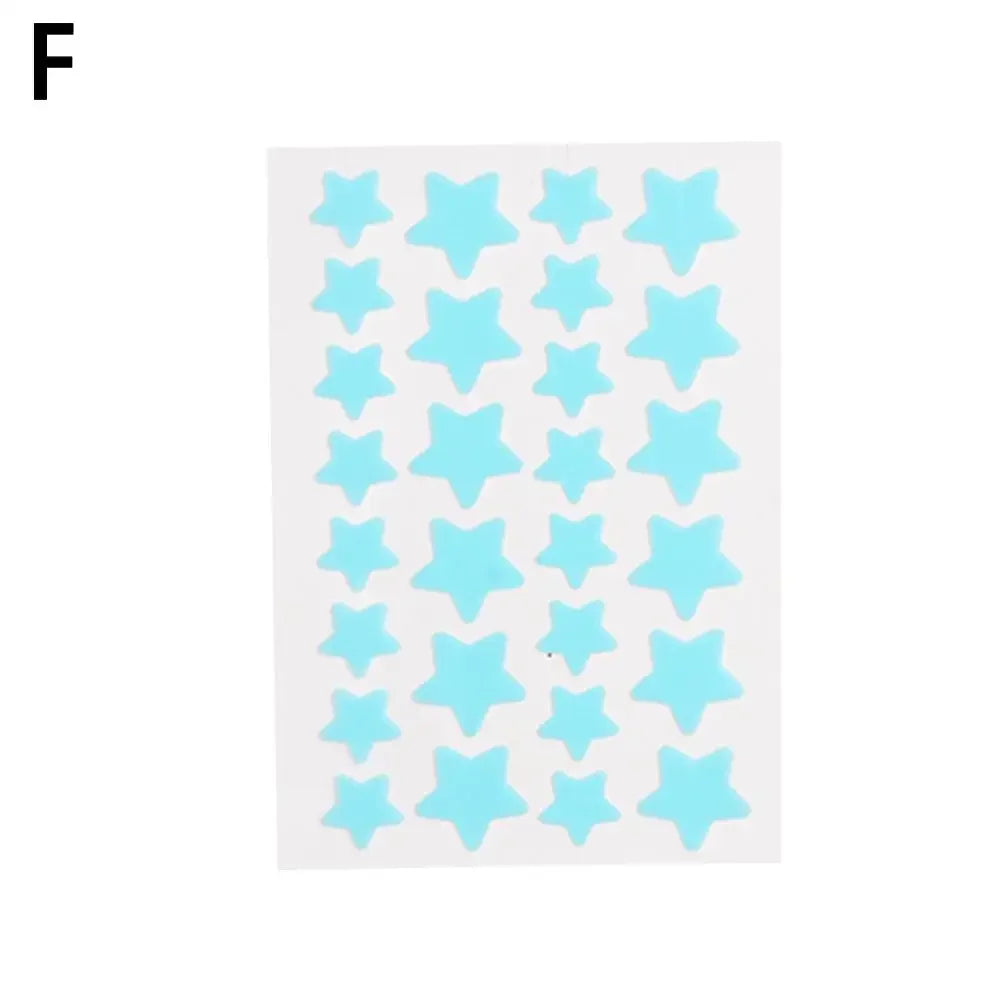 Black Star-Shaped Acne Stickers, Invisible Hydrocolloid Pimple Patches, Blemish Spot Cover Treatment,Skin Care Tool