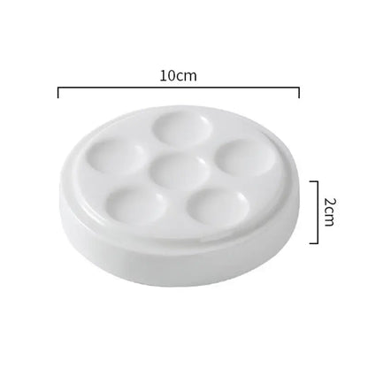 6 Wells Ceramic Artist Paint Palette Watercolor Mixing Tray Paint Tray Rectangle Shape Gouache Ceramic Palette Art Supplies