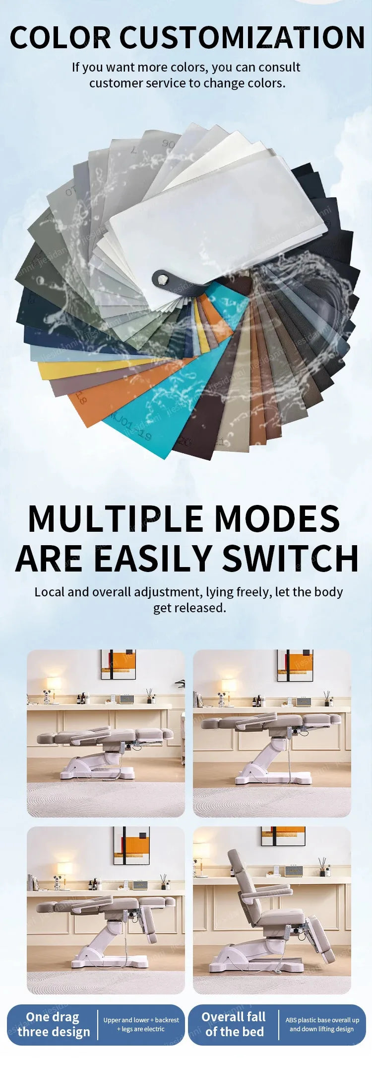 Medical gynecological examination bed Private bed Care electric lift beauty bed maternity outpatient surgery flushing bed