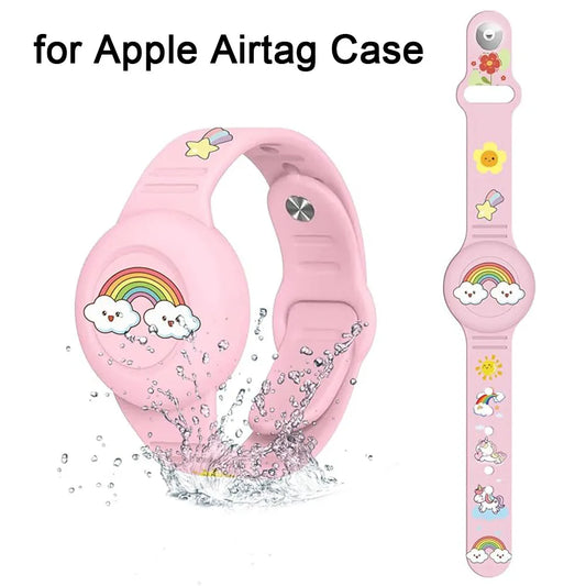 For Airtag Wristband Kids Waterproof Silicon Cartoon Hidden Airtag Bracelet Anti-Lost Airtag Holder Case Tracker Accessory