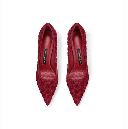 Spring Pointed Thin Heel Wedding Shoes, Women's High Heels, Fashionable, Sexy, Party