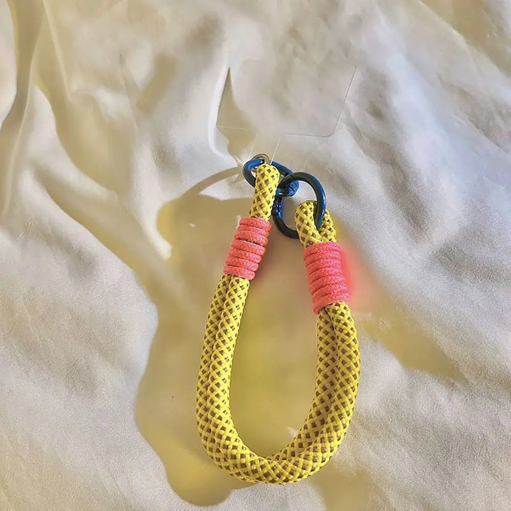Hand-woven Phone Lanyard Fashion Anti-lost Metal Buckle Mobile Phone Chain Phone Wrist Straps Phone Accessories