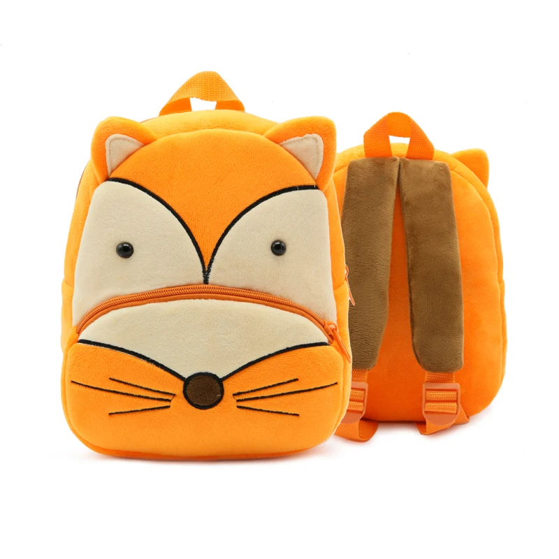 Cute cartoon animals school bags for Kindergarten kids backpack boys girls plush backpack