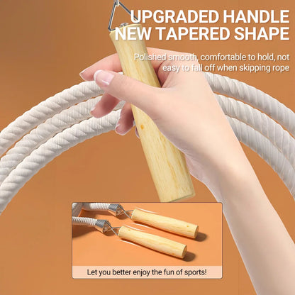 ST ORIGINAL  3/10/15m Thick Long Jump Rope Spring Group Skipping Rope Anti-slip Wooden Handles School Collective Sports Shaking