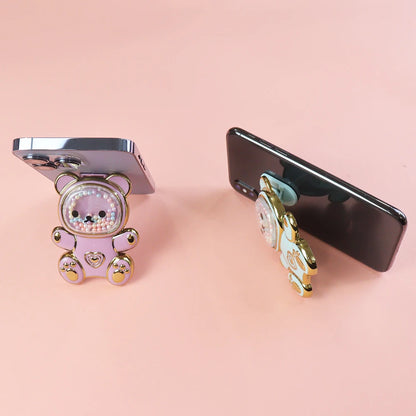 Bear Mobile Phone Bracket Cartoon Back Sticker Direct Mobile Phone Accessories