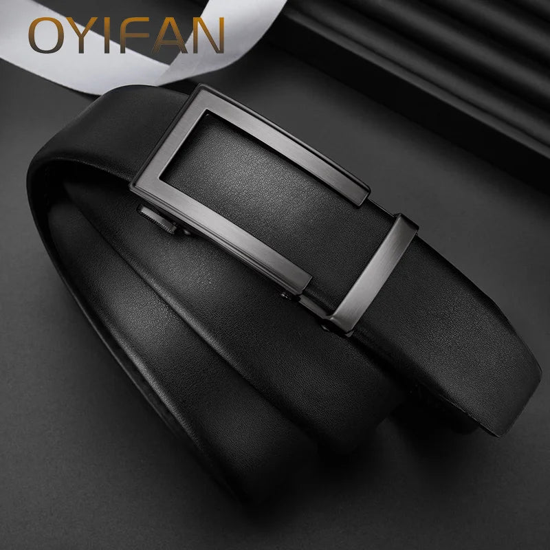 Fashion Men Belt,Alloy Buckle,Automatic Ratchet Leather Belt,Jeans Belt,Formal Belt,Men Genuine Leather Belt