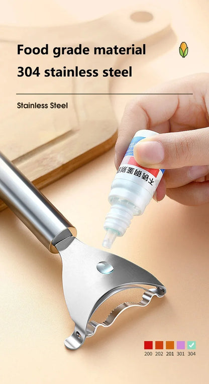 Stainless Steel Corn Planer Home Corn Peeler with Ergonomic Handle Convenient Corn Stripper Thresher Corn Cutter Kitchen Gadgets
