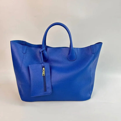 Ladies' fashionable vegan leather oversized handbag with large capacity, simple and versatile shopping bag