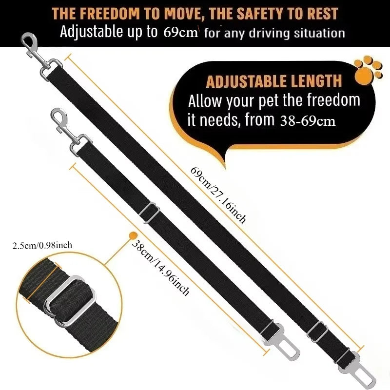 1PC Adjustable Pet Cat Dog Car Seat Belt Pet Seat Vehicle Dog Harness Lead Clip Safety Lever Nylon Colorful Traction Ddogs Leash