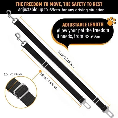 1PC Adjustable Pet Cat Dog Car Seat Belt Pet Seat Vehicle Dog Harness Lead Clip Safety Lever Nylon Colorful Traction Ddogs Leash