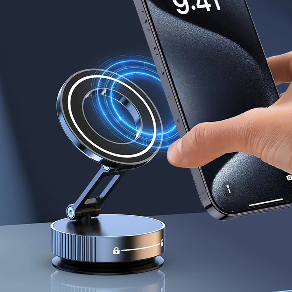 Magnetic Vacuum Car Mount Phone Holder 360° Rotatable Car Mobile Phone Holder for Car/Gym/Mirror/Shower/Smooth Surface