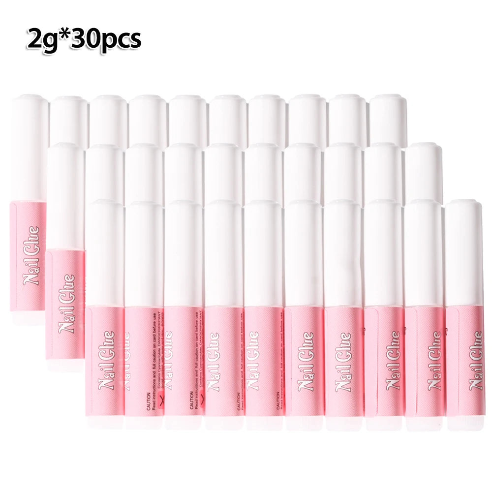 30/20/10pcs Fast-Dry Nail Glue Acrylic False Nail Tips Glue Gel For Fast Extension Super Bond Rhinestones False Nails Mini Glue