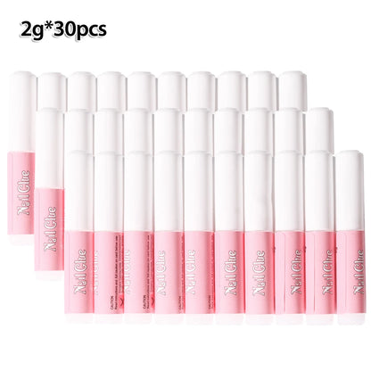 30/20/10pcs Fast-Dry Nail Glue Acrylic False Nail Tips Glue Gel For Fast Extension Super Bond Rhinestones False Nails Mini Glue