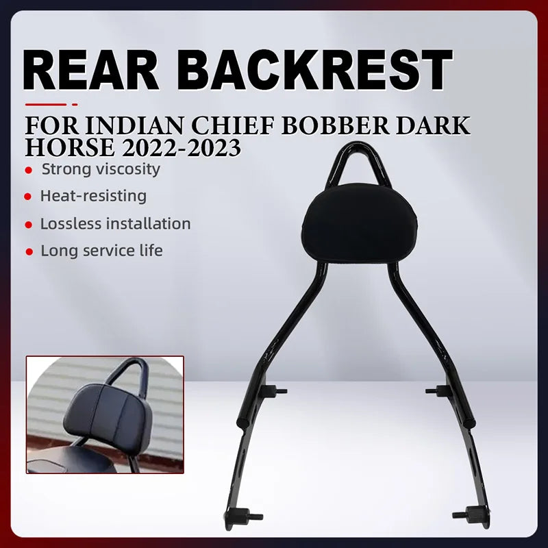 Motorcycle Rear Backrest For the Indian Chief Bobber Dark Horse 2022 2023 High Quality Passenger Seat Back Accessories