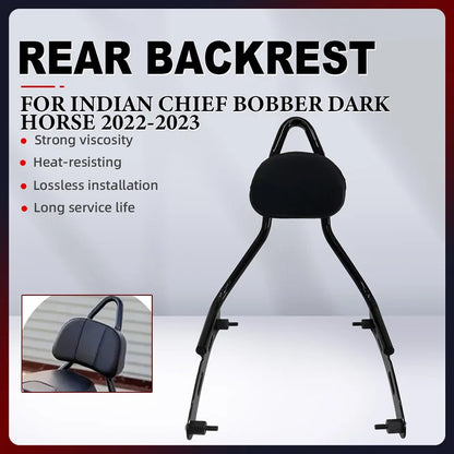 Motorcycle Rear Backrest For the Indian Chief Bobber Dark Horse 2022 2023 High Quality Passenger Seat Back Accessories