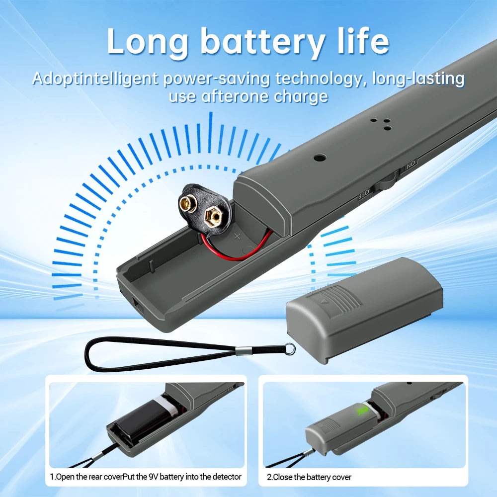 Handheld Metal Detector Collapsible Portable Metal Detector Waterproof High Sensitivity Metal Detectors Buzzer Alarm