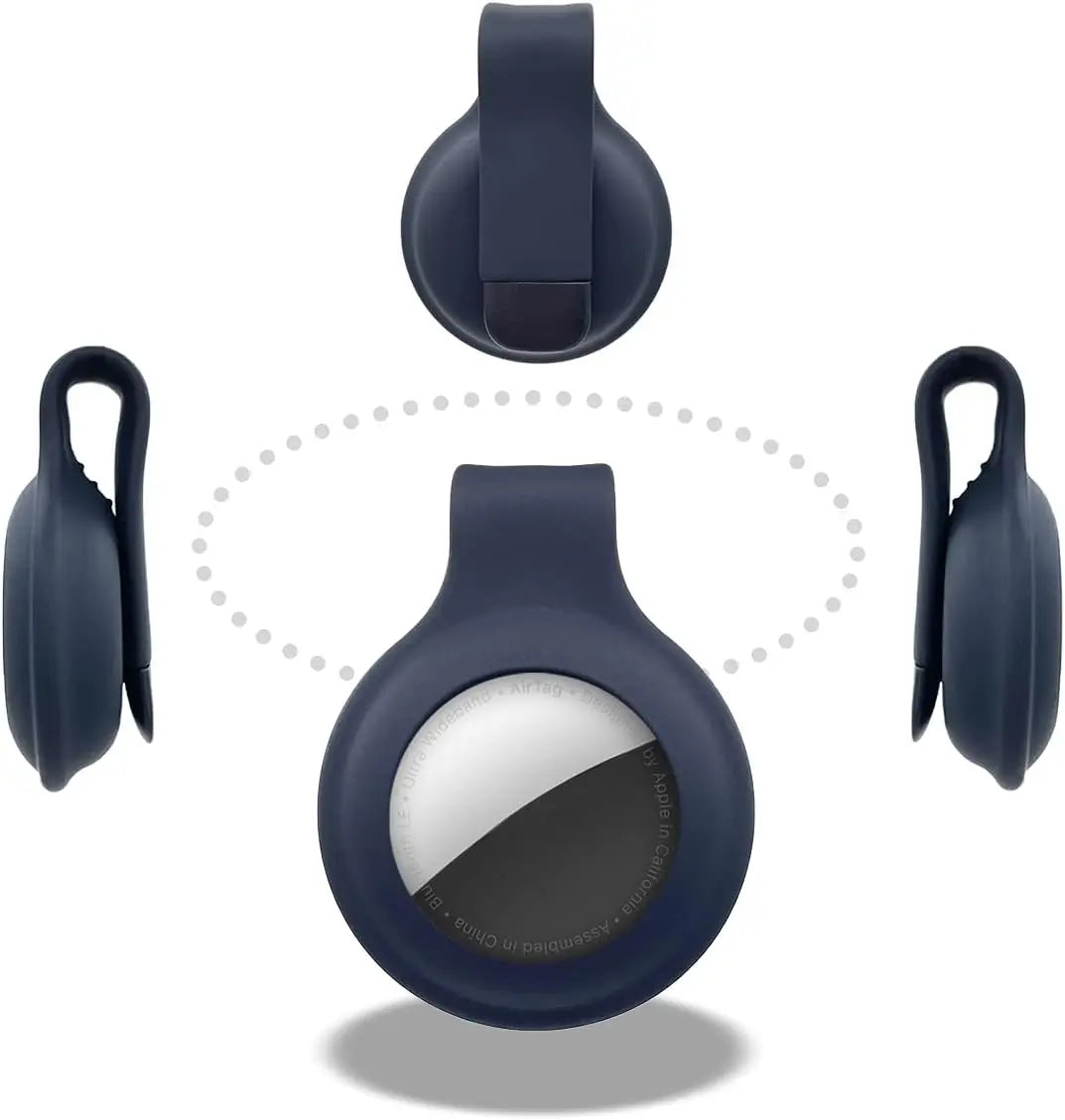 Silicone Steel Clip Compatible with Apple AirTag - Protective Silicone Clip for Tracker Protect Keychain Silicone Cover