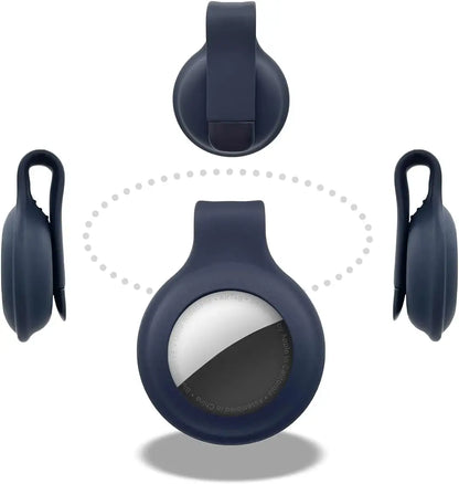 Silicone Steel Clip Compatible with Apple AirTag - Protective Silicone Clip for Tracker Protect Keychain Silicone Cover