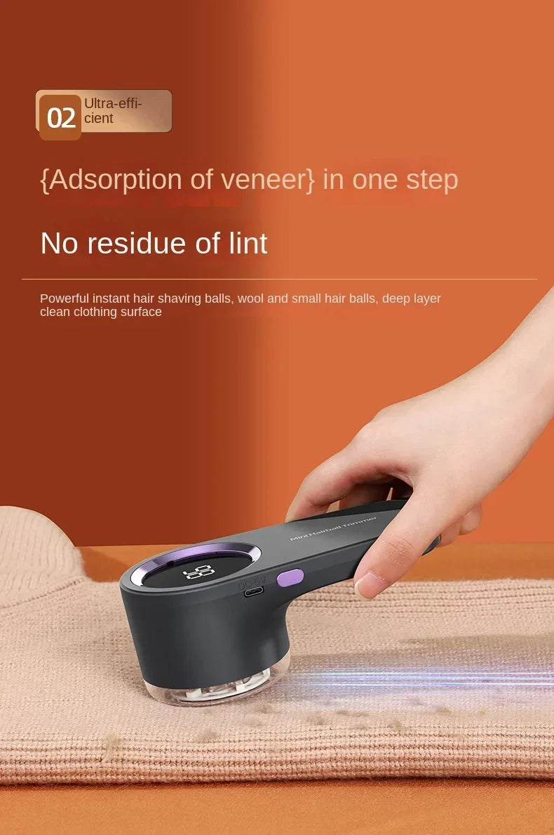 Lint Remover for Clothing Portable Electric Fuzz Pellet Remover LED Display Rechargeable for Clothes Fabric Shaver Fluff Remover
