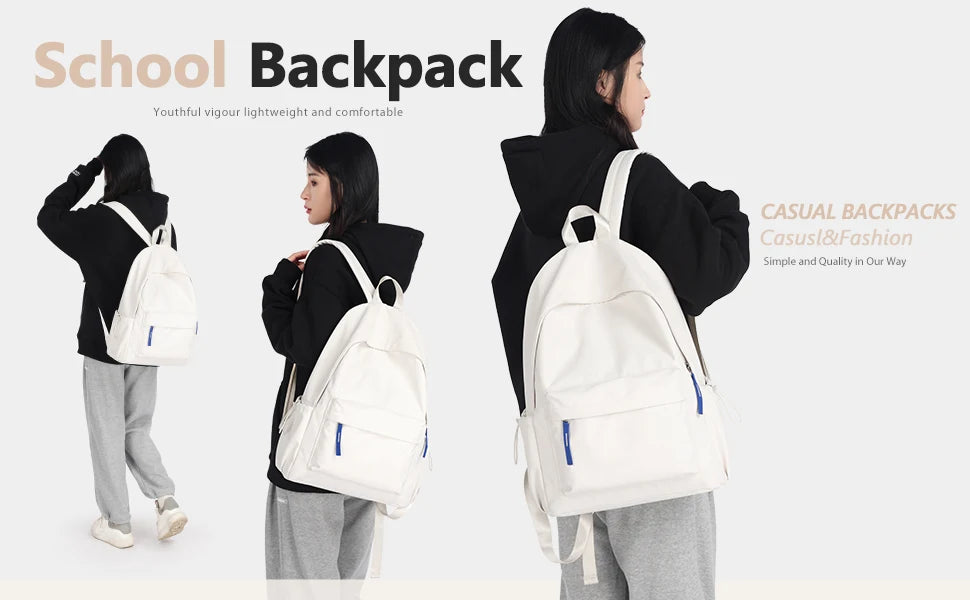 School Bag for Girl Leisure School Backpack for Boys Teens Student Bookbag Travel Kawaii Cute Backpack Nylon Children's Rucksack