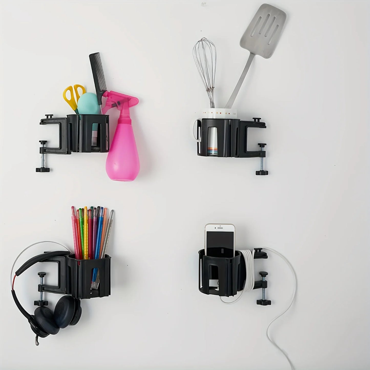 Anti-Spill Cup Holder for Your Desk or Table (Black, 1)