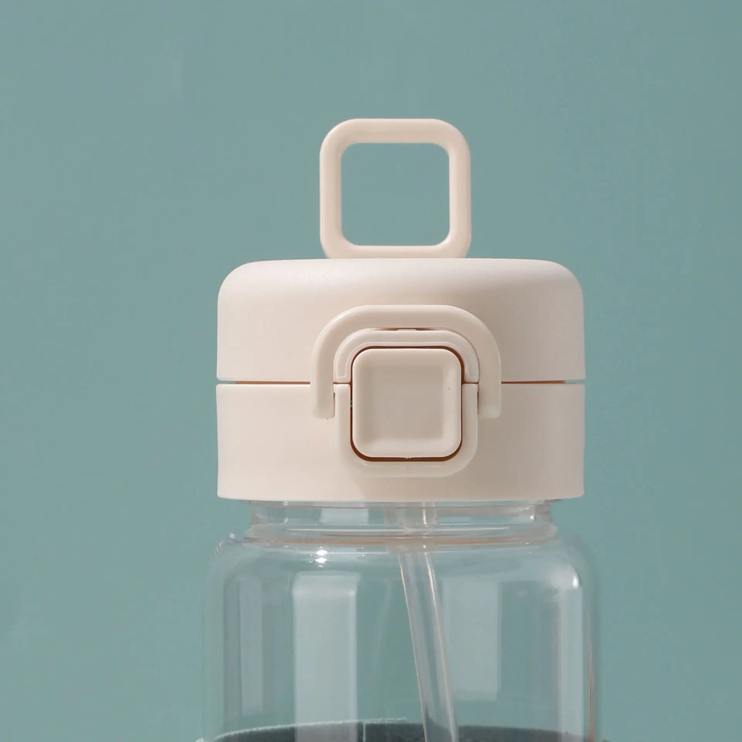 500Ml Portable Plastic Water Bottles with Straw Anti-scalding Leather Case Non-leaking Cute Bottle Outdoor Drinkware