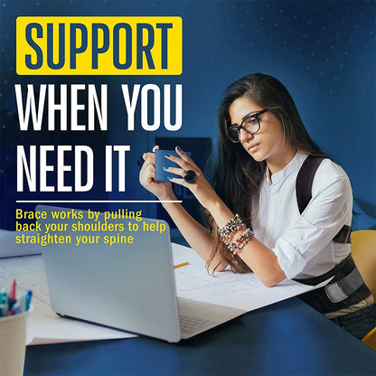 Posture Corrector Belt, Back Brace for Posture, Adjustable Back Support Straightener Shoulder Posture Support for Pain Relief