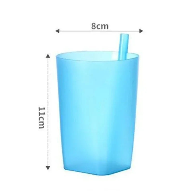 Candy Color Sippy Cups Built in Straw Water Practical Large Capacity Straw Cup for Children Kids Creative Water Drinking Mug New