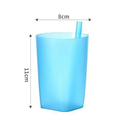 Candy Color Sippy Cups Built in Straw Water Practical Large Capacity Straw Cup for Children Kids Creative Water Drinking Mug New