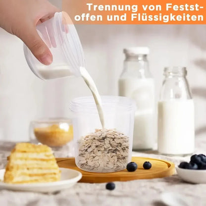 Salad Cup Breakfast Cups Portable Food Storage Bento Box Oatmeal Cereal Nut Yogurt Container Set with Fork for School