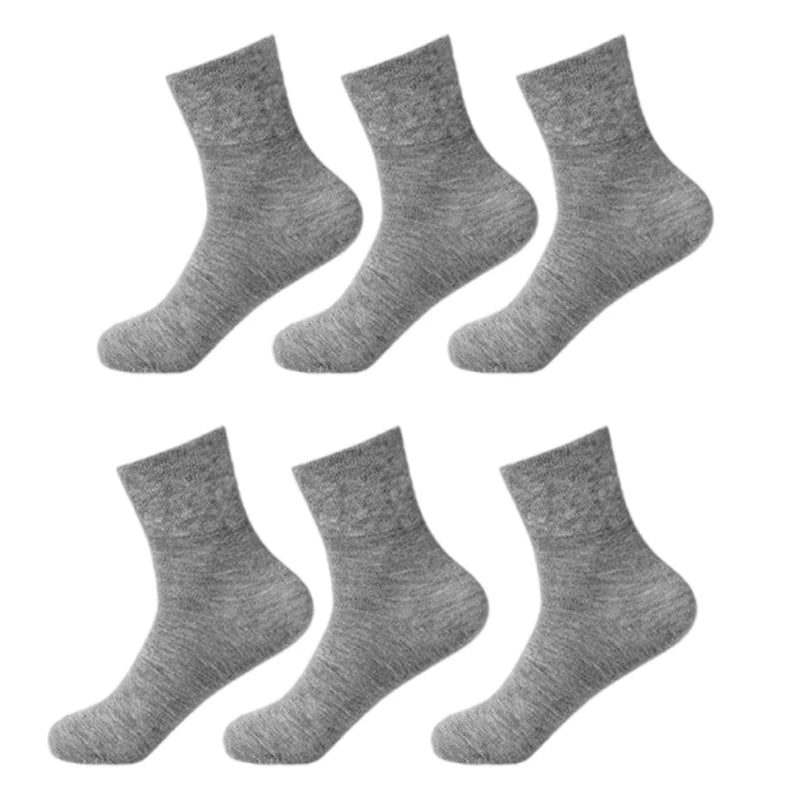 3 Pairs Diabetic Socks Mens Women Non Binding Loose Top for Diabetes Patients Swollen Feet Seamless Cotton Ankle Socks