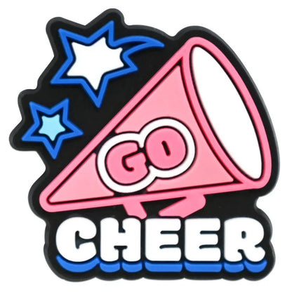 Cute Cheerleading Shoe Charms Decoration for Crocs Pin Accessories Charms Bracelet Wristband DIY Shoe Party Gifts