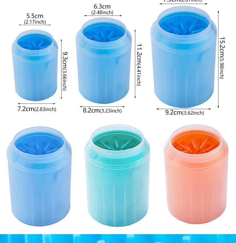 S/M/L Pet Pet Paw Soft Silicone Material Pet Foot Wash Cup Cat and Dog Foot Cleaner Portable Cleaning Tools Bucket Pet Supplies