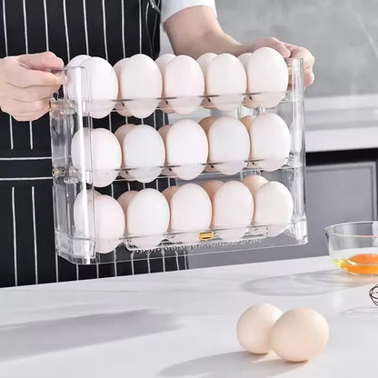 New Egg Storage Box Refrigerator Organizer Food Containers Egg Fresh-keeping Case Holder Tray Dispenser Kitchen Storage Boxes