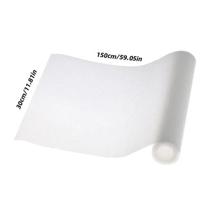 1 roll Reusable Drawer Liners Washable Dustproof and Non-slip Placemats Kitchen Cabinet Mats Refrigerator Non-slip Liners
