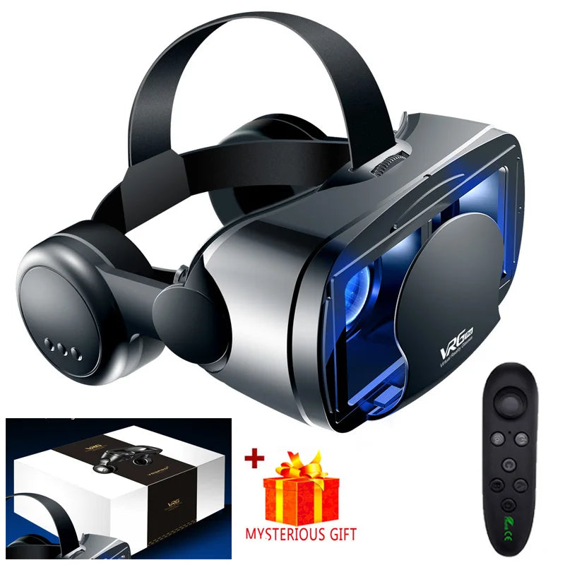 Virtual Reality 3D VR Headset Smart Glasses Helmet for Smartphones Cell Phone Mobile 7 Inches Lenses Binoculars Goggles Devices