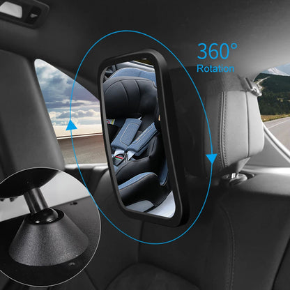Car Rearview Mirror Adjustable Baby Mirrors Car Back Seat Rearview Facing Headrest Mount Child Infant Safety Monitor Accessories