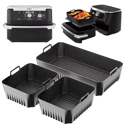 Silicone Air Fryer Liners for Ninja AF500UK 10.4L Air Fryer Silicone Liner for Ninja Air Fryer Accessories