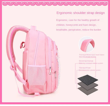 Children School backpack for Girls Cute Cat School Students Backpack For Kids Wheeled Backpack Bag Trolley School Bags On Wheels