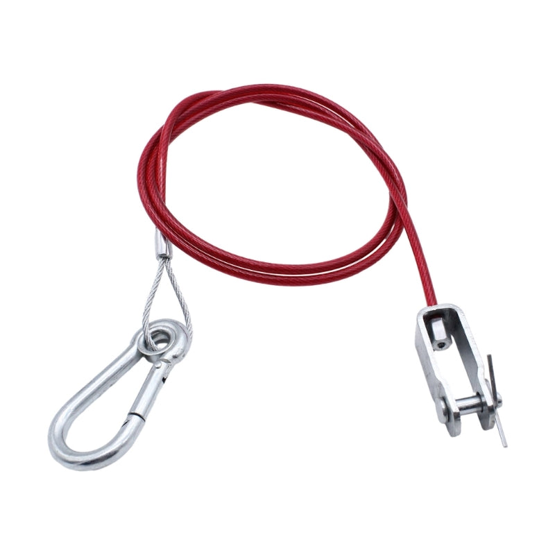 Trailer Dismounting Safety Rope with U shaped Clip and Carabiner Ensure Safe Towing Journey Stainless Steel High Quality