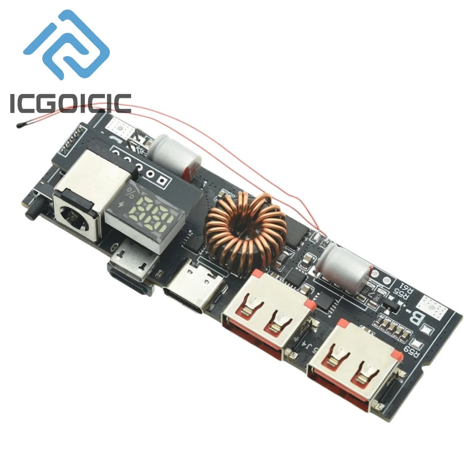 3S/4S/5S Bidirectional PD Power Bank Module – 6 Port 65W~100W Fast Charge DIY Mobile Power Motherboard Kit