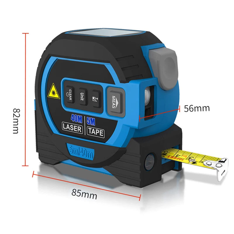 3 In 1  Laser Tape Measure Laser Distance Measuring Rangefinder Infrared High-precision Digital Electronic Ruler Measuring Level
