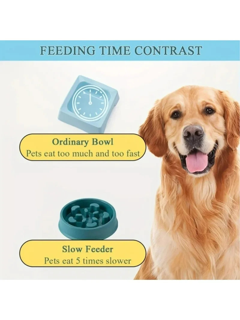 Non-slip slow Feeder Pet Bowl prevents choking and promotes healthy eat habits for Dogs and Cats Dog food bowls Pet rice bowls
