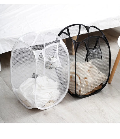 Dirty Clothes Basket Skeleton Ventilated Foldable Easy Storage Portable Large Capacity Clothes Basket
