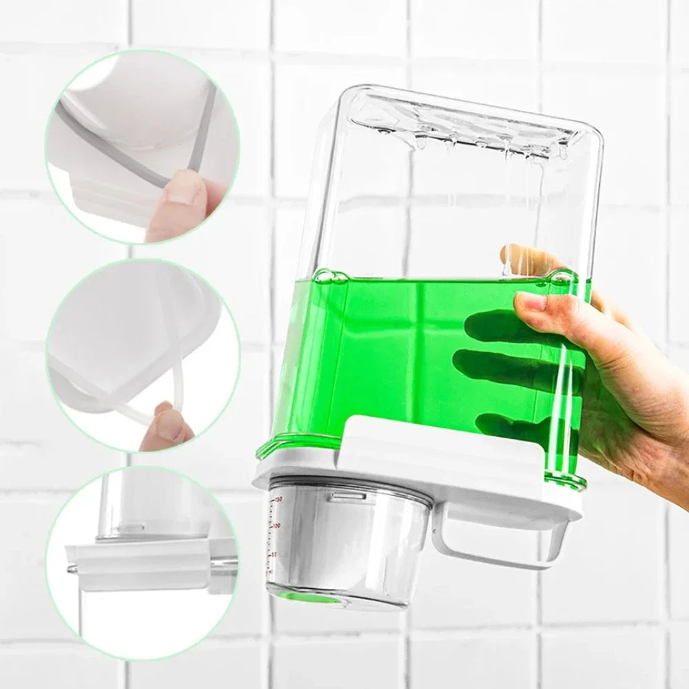 2300ML Laundry Detergent Dispenser with Lids Clear Airtight Detergent Powder Storage Box Container Refillable Bleach Storage Jar