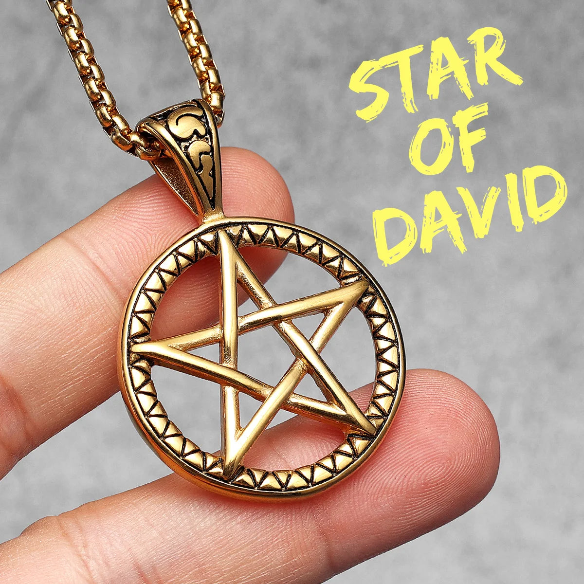 Salomon Masonic Star of David Stainless Steel Men Necklaces Pendant Chain Punk New in For Women Fashion Jewelry Gifts Wholesale